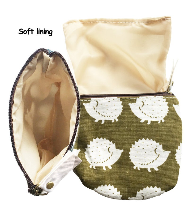 iToolai Women's Canvas Coin Purse Animal Canvas Change Cash Bag Small Purse Wallets, Pack of 4 - Image 4